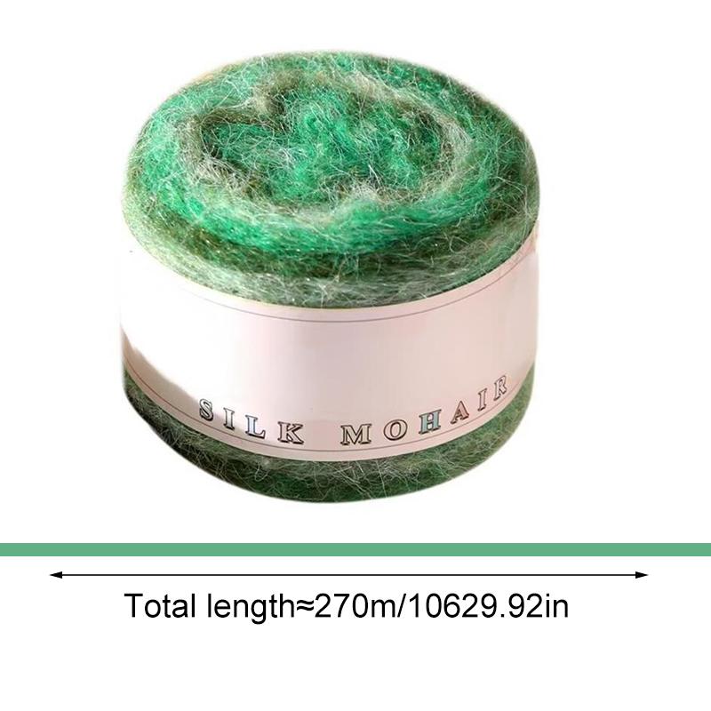 1 шт. Нить Многоэлементный Натуральный Шелк Чистый Хлопок Градиентный Цвет Многофункциональная Ручного Вязания Пряжа Ручной Работы Подарок