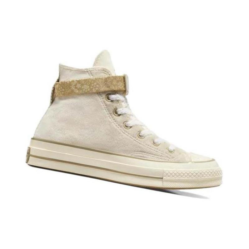 Converse 1970-е годы Универсальные Повседневные Легкие и Износостойкие Высокие парусиновые кеды Унисекс Молочно-белый