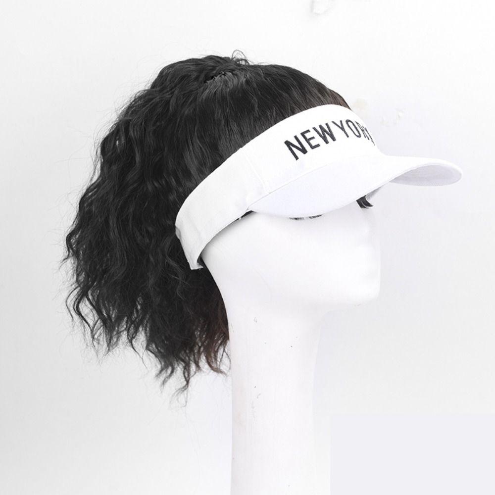 Натуральные накладные волосы, искусственные волосы, шапка, кепка, парик, кепка для гольфа, конский хвост, короткий волнистый конский хвост
