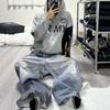 Distressed Patchwork Zip-Up Hoodie Men Loose Fit Cotton Sweatshirt With Embroidered Pocket Fall 2025