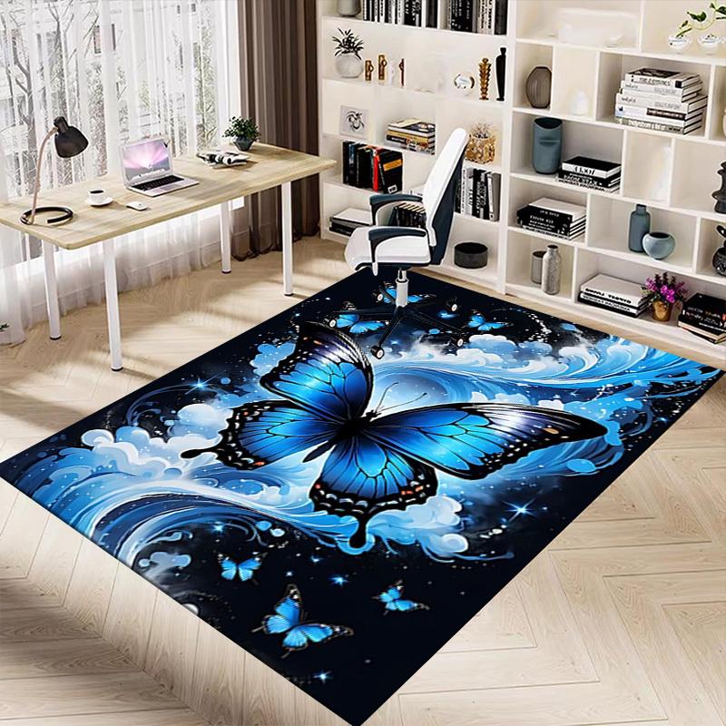 1PC Butterfly Clouds Extra Large Non Slip Floor carpet, Office, family, bedroom, Studio Large Area Rug Indoor Rugs