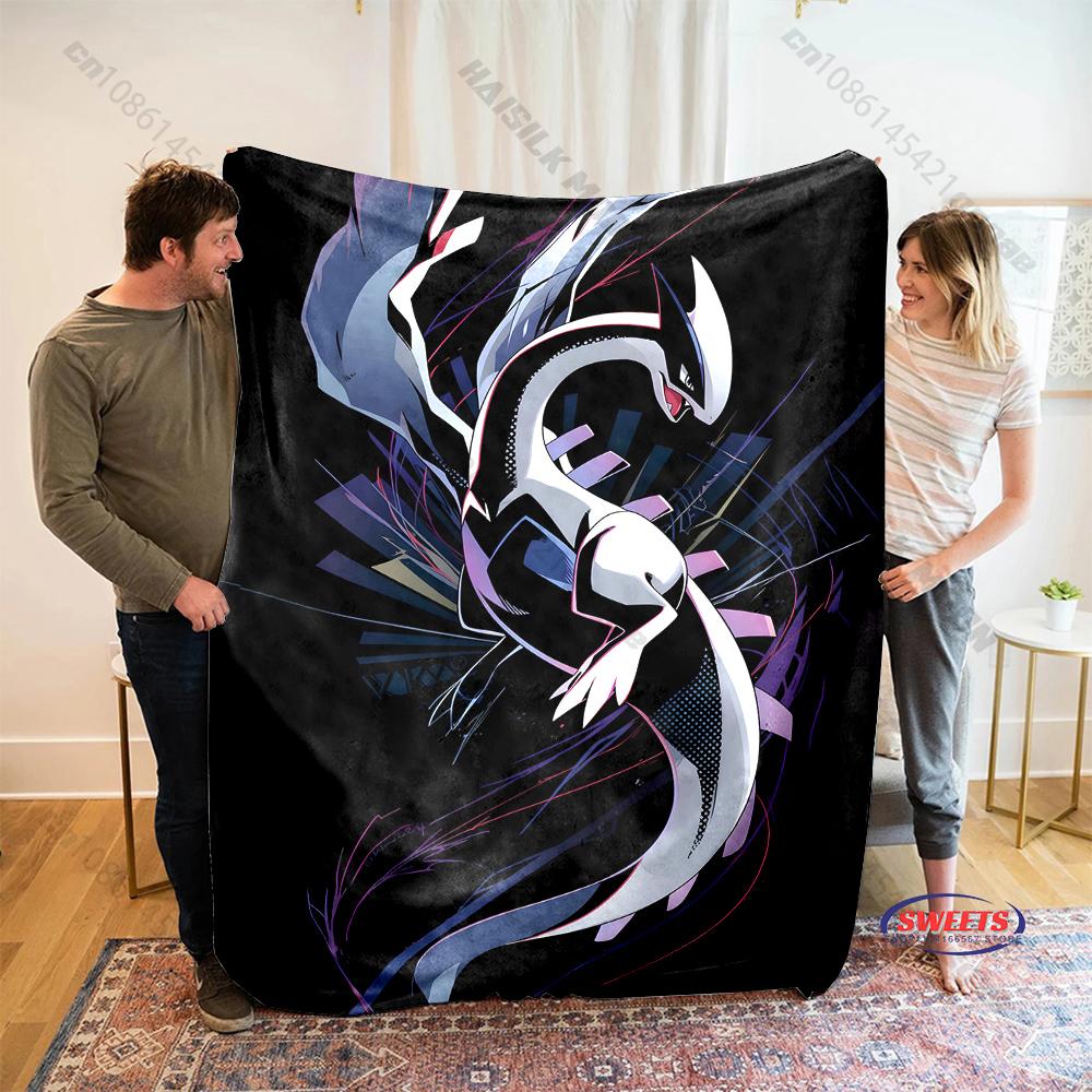 Free Shipping! HD Pokemon Lugia Print Blanket Warm Soft Comfortable Home Travel Blanket Sofa Bedding Cover Blanket Gift for Kids
