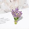 Lavender Lavender Brooch Flower Rhinestone Lavender Shape Pin Crystal Lavender Lapel Pins  Ornament