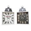 Horloge Murale - Pendule Classique - Verre Noir Et Blanc - 60 X 6 X 89 Cm - Fer Et Bois MDF