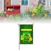 St Patricks Day Flag Double Sided Decorative Machine Washable Irish Garden Flag for Lawn Courtyard P