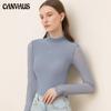 Tight-fitting Inner Bottoming Shirt Women's Autumn and Winter New Long-sleeved Mesh See-through Versatile Top