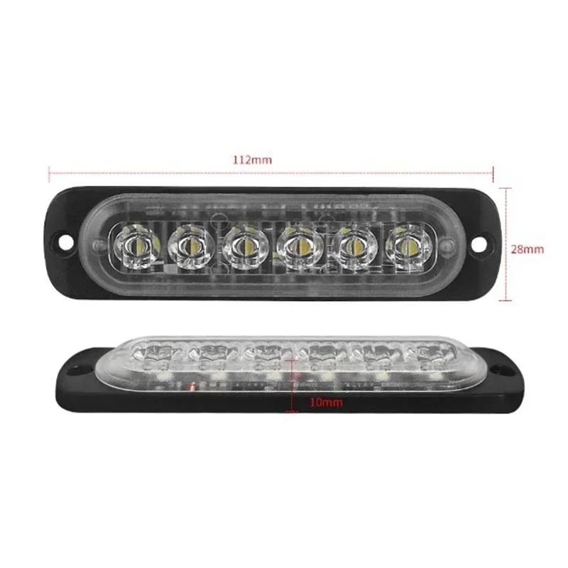 2 шт. 12 В-24 В противотуманные фары светодиодные для грузовиков, срочные, всегда яркие, для дневного вождения, для бега, Lasmps