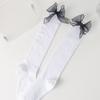 Bow Tube Socks Women's Spring and Autumn Black and White JK Lolita Calf Socks Japanese Girls College Style Knee Socks