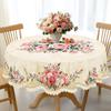 1 штука скатерти с ретро-узором из розовых роз, весенне-летнее цветочное украшение, товары для вечеринок, машинная стирка, скатерть для свадьбы пар