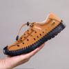 New Summer Sandals Men's Leather Soft Bottom Breathable Beach Shoes Sports Casual Mesh Shoes Trendy Shoes Men's Shoes
