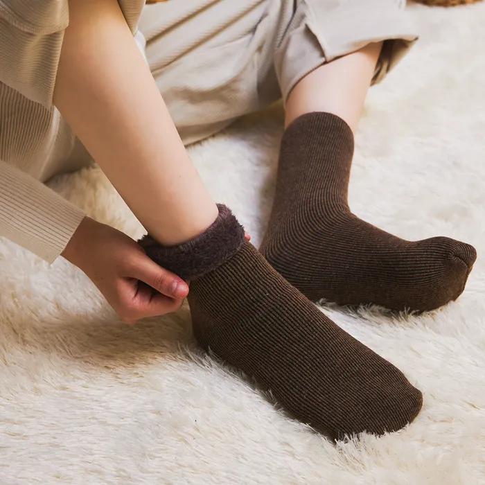 [Набор из 3 пар] Носки с подкладкой из флиса Rich Warmhug, 3 пары, 4 цвета
