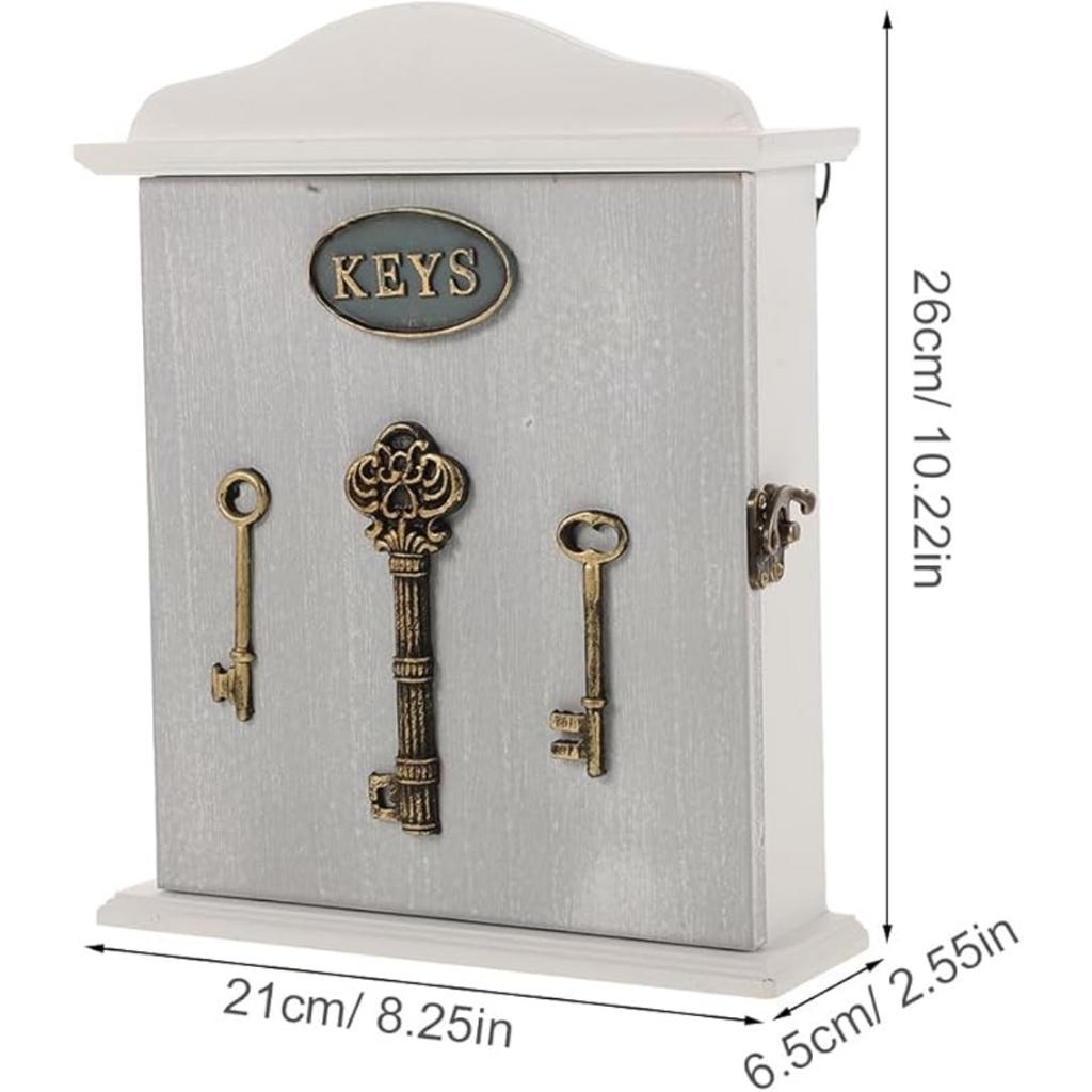 Ящик для ключей в фермерском стиле, деревянный, с настенными крючками, декоративная стойка для ключей для прихожей