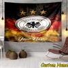 Custom Name German Football Federation Emblem Tapestry Room Decoration Wall Hanging for Living Room Bedroom, dormitory, Birthday and Christmas gifts