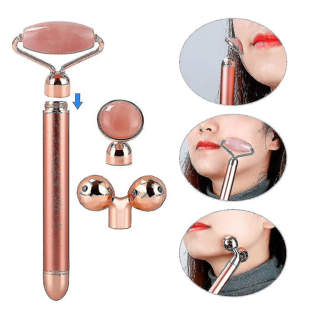 3 In 1 Electric Face Eye Jade Masage Roller Aging Wrinkle Removal Massage Tool|relaxation Treatments less