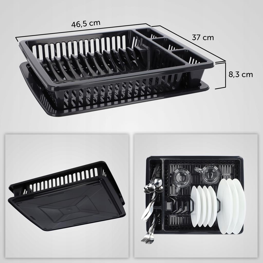 KADAX Сушилка для посуды Подставка для столовых приборов Поддон Одноуровневая