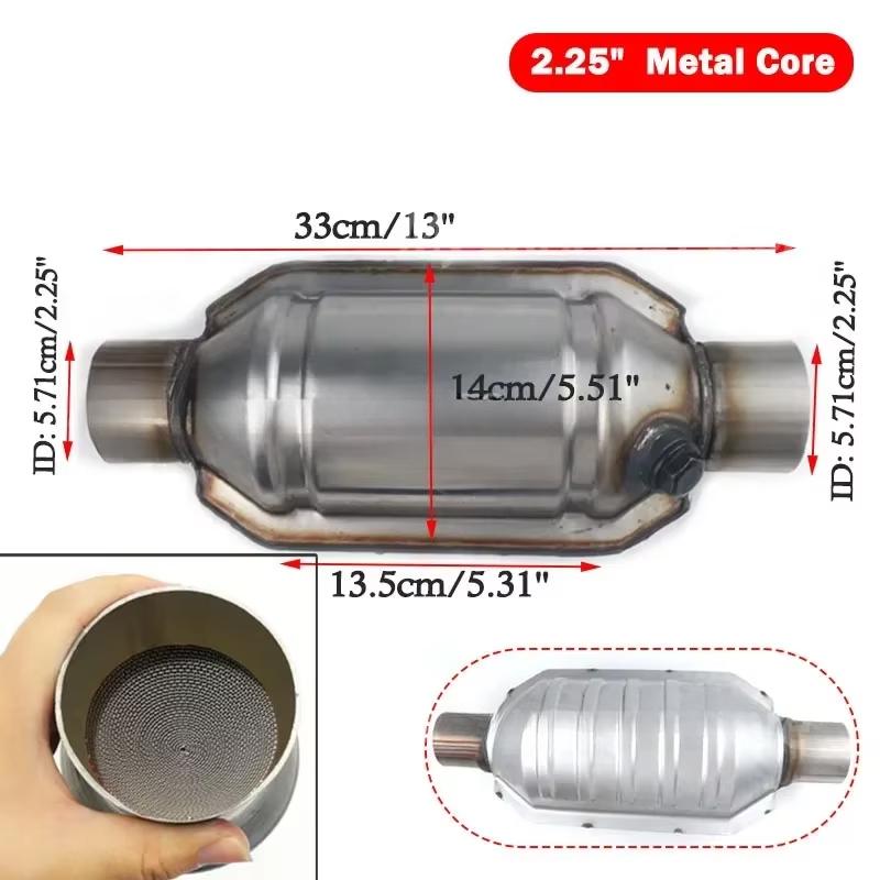 Универсальный 2'' 2,25'' 2,5'' 3'' с металлическим носителем каталитический нейтрализатор сотовый 200 ячеек выхлопной фильтр круглый стальной EURO 1