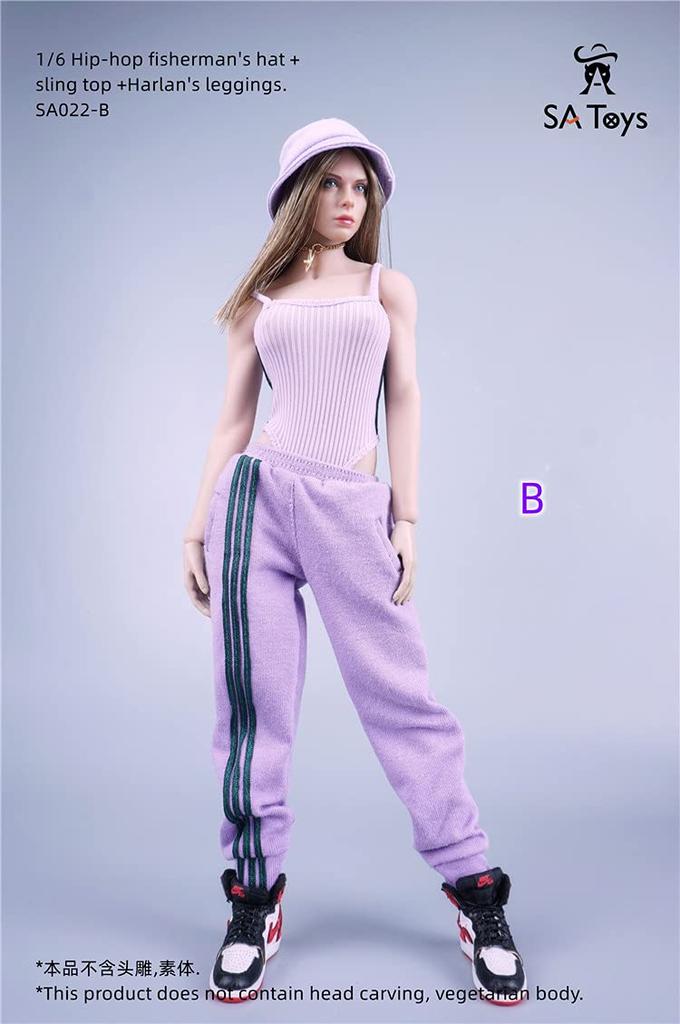 Масштабный модный топ-слинг и брюки SAToys для экшн-фигурок Красивая одежда Голова и обувь Не [TOYBARJAPAN] 1/6 SA022-B Шляпа, Женский (Тело,