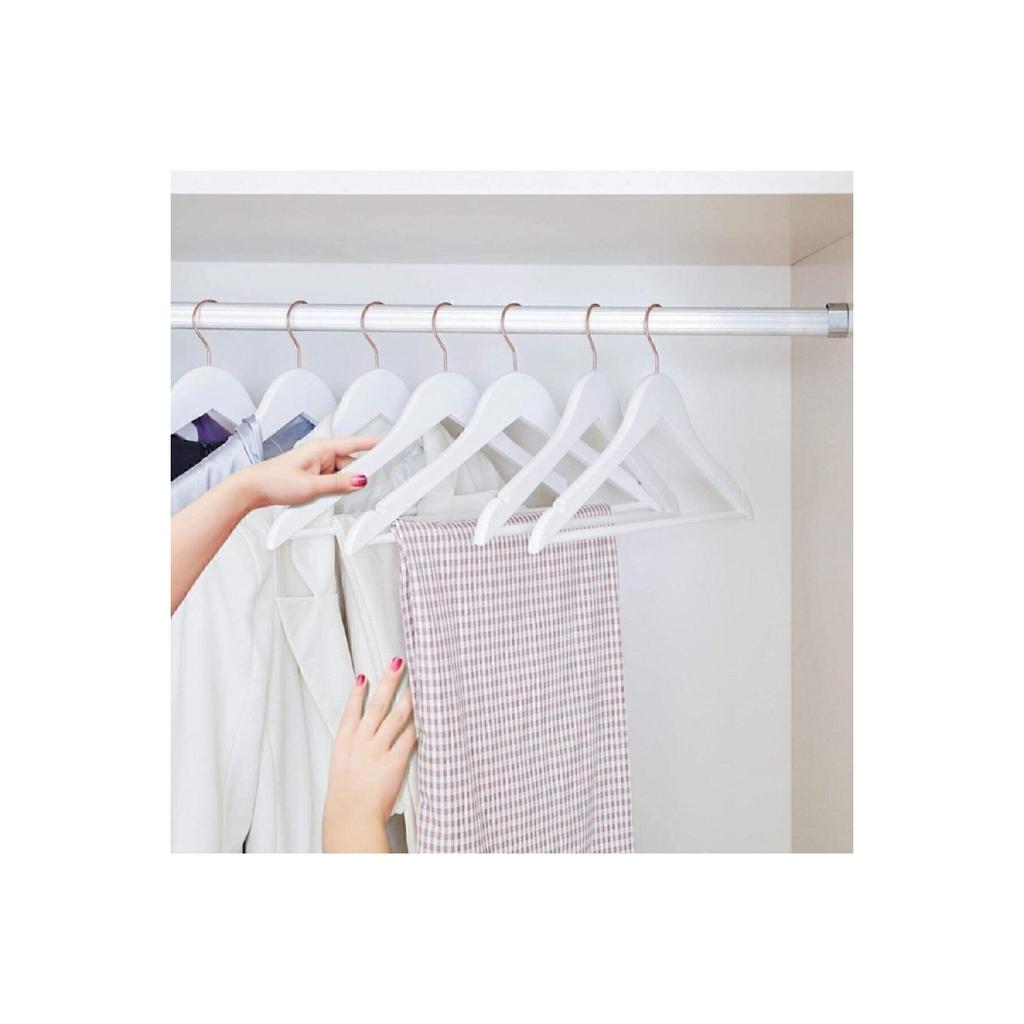 12 штук вешалки из белого дерева и пластика, золотистый крючок для одежды, вешалка для рубашек