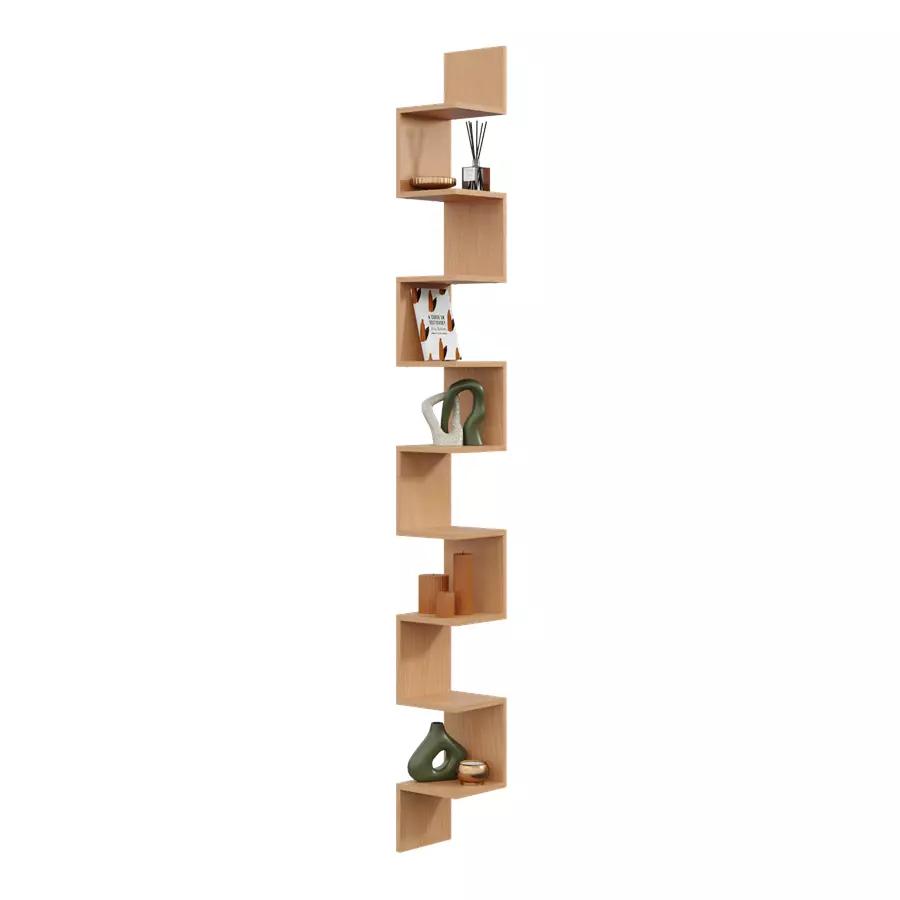 Modern Corner Shelf Hanging Mega - 256cm Sonoma Oak