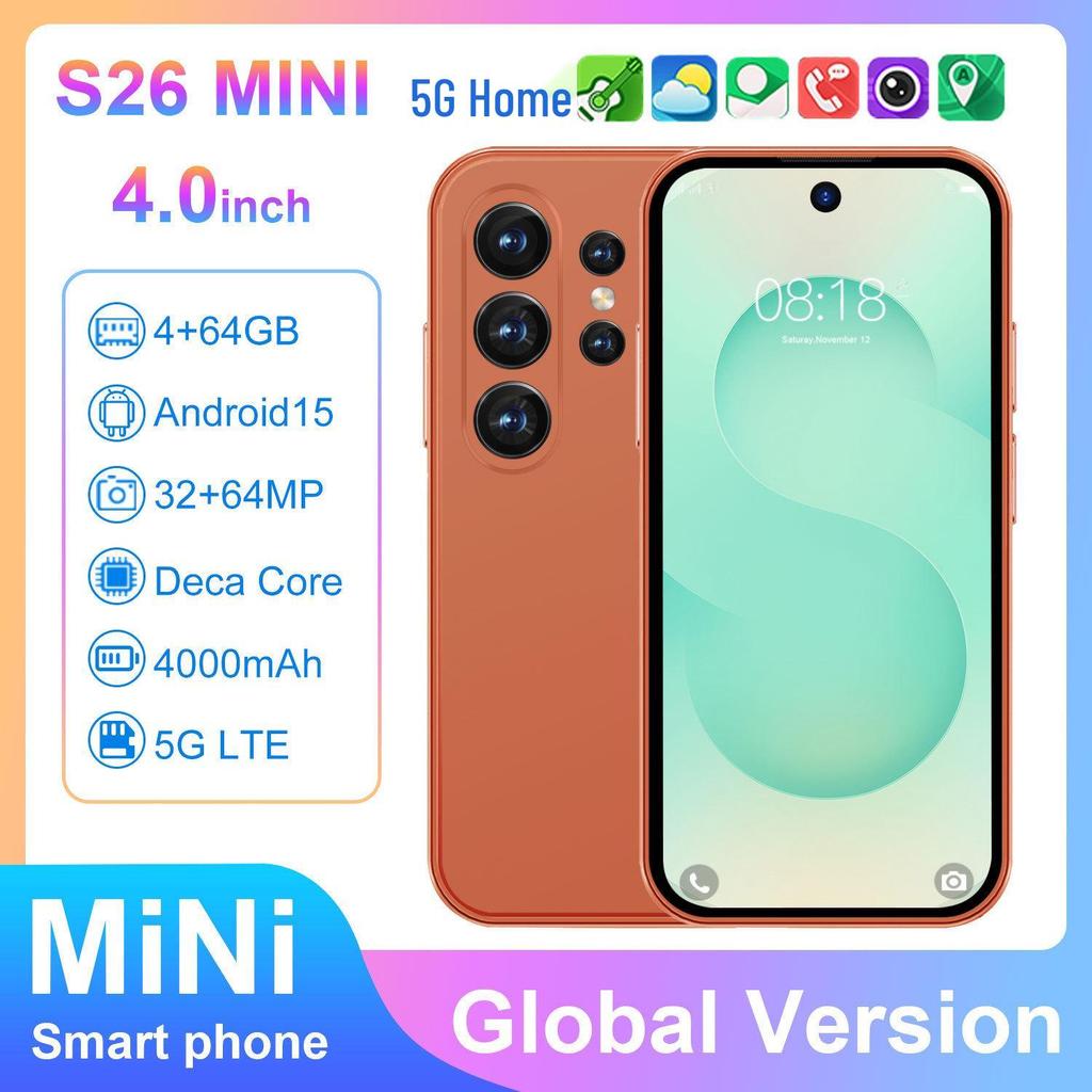 S26 Мини-мобильный телефон 4+64ГБ Android 4-дюймовый смартфон