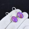 Purple Turquoise Gemstone 925 Sterling Silver Earring, Boho Silver Jewelry Dangle Earrings, Gifts For Party Wear Gifts For Her