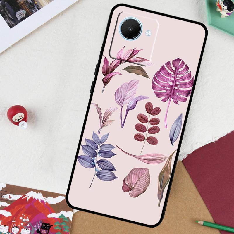 Тропические листья Для Realme GT 6T 6 5 GT 7 Pro C61 C55 C53 C51 C21Y C25S C67 C75 10 11 12 13 14 Pro Plus Чехол