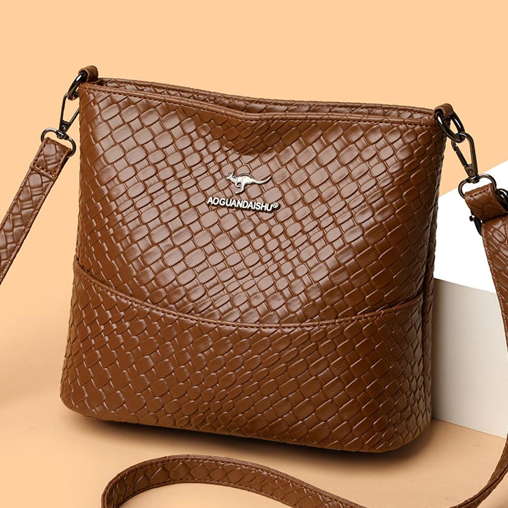 Простая сумка-ведро, модная и ретро лоскутная сумка на одно плечо через плечо