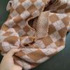 Women's Retro Plaid Winter Scarf - Thickened Knitted Cashmere-Like Shawl
