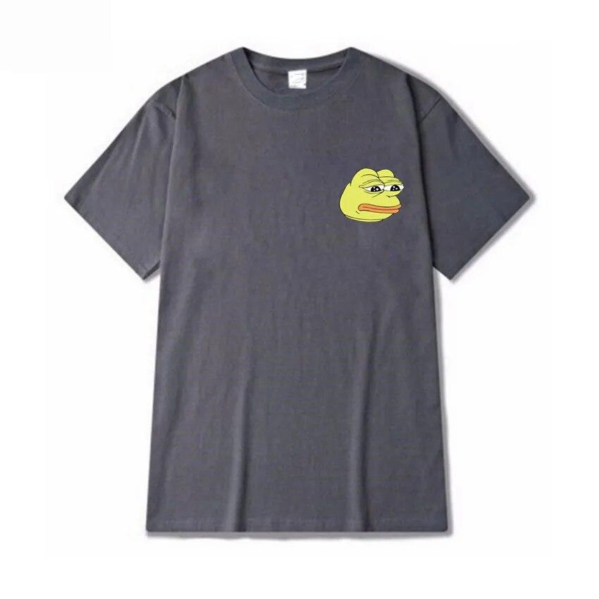 Летняя футболка унисекс Sad Frog Unisex Clothing Печатные забавные футболки Повседневные топы с короткими рукавами Хлопковая футболка для унисекс Свободная футболка