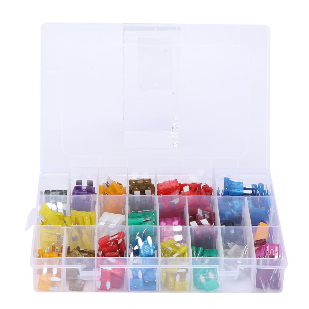 300pcs Blade Fuse Assortment Small Medium with Puller 2 3 5  7.5 10 15 20 25 30 35 40AMP for Car Boat Truck