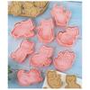 8Pcs Cat Cookie Mold Set Cartoon Cat Shape Cookie Stamp Fondant Cake Decoration Tools 3D Hand Pressure Plastic Biscuit Mold