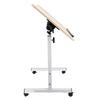 Mobile Standing Desk with Wheels Height Adjustment Folding Portable Rolling Laptop Desk for Home Bedside  