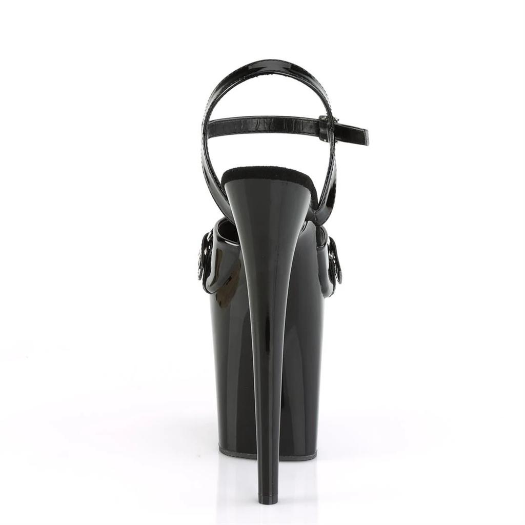Shoes 20cm black exchangeable ball decoration waterproof table hate sky high heel sandals