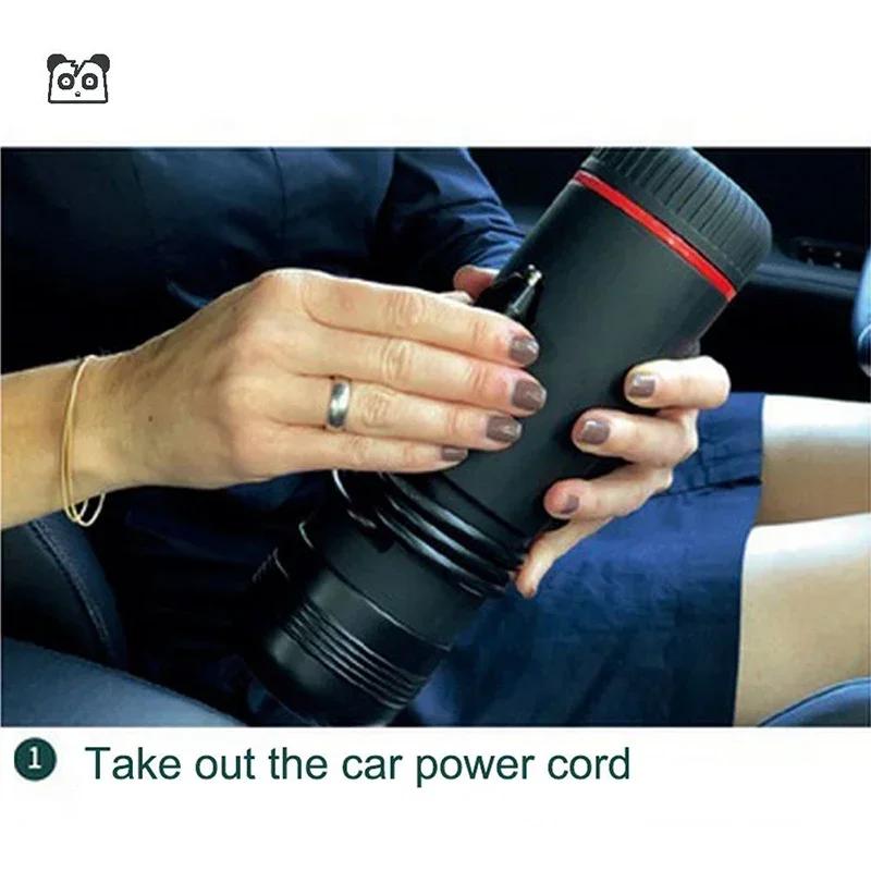 Портативная мини-кофемашина эспрессо, автомобильная кофеварка 12 В/24 В с функцией самонагрева, совместимая с капсулами NS и молотым кофе