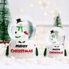 Cute Christmas Snow Globe Desktop Decor Creative Luminescence Snowman Statue Glass Crystal Ball Boys Girls Christmas Gift
