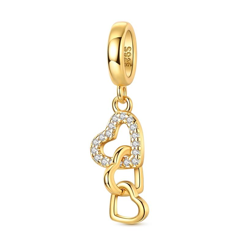 Оригинальные медные шармы-подвески Медведь Черный лебедь Ангел Вишня Подвески Подходят для браслета Подвеска Женщины Девушка DIY Ювелирные изделия Подарок