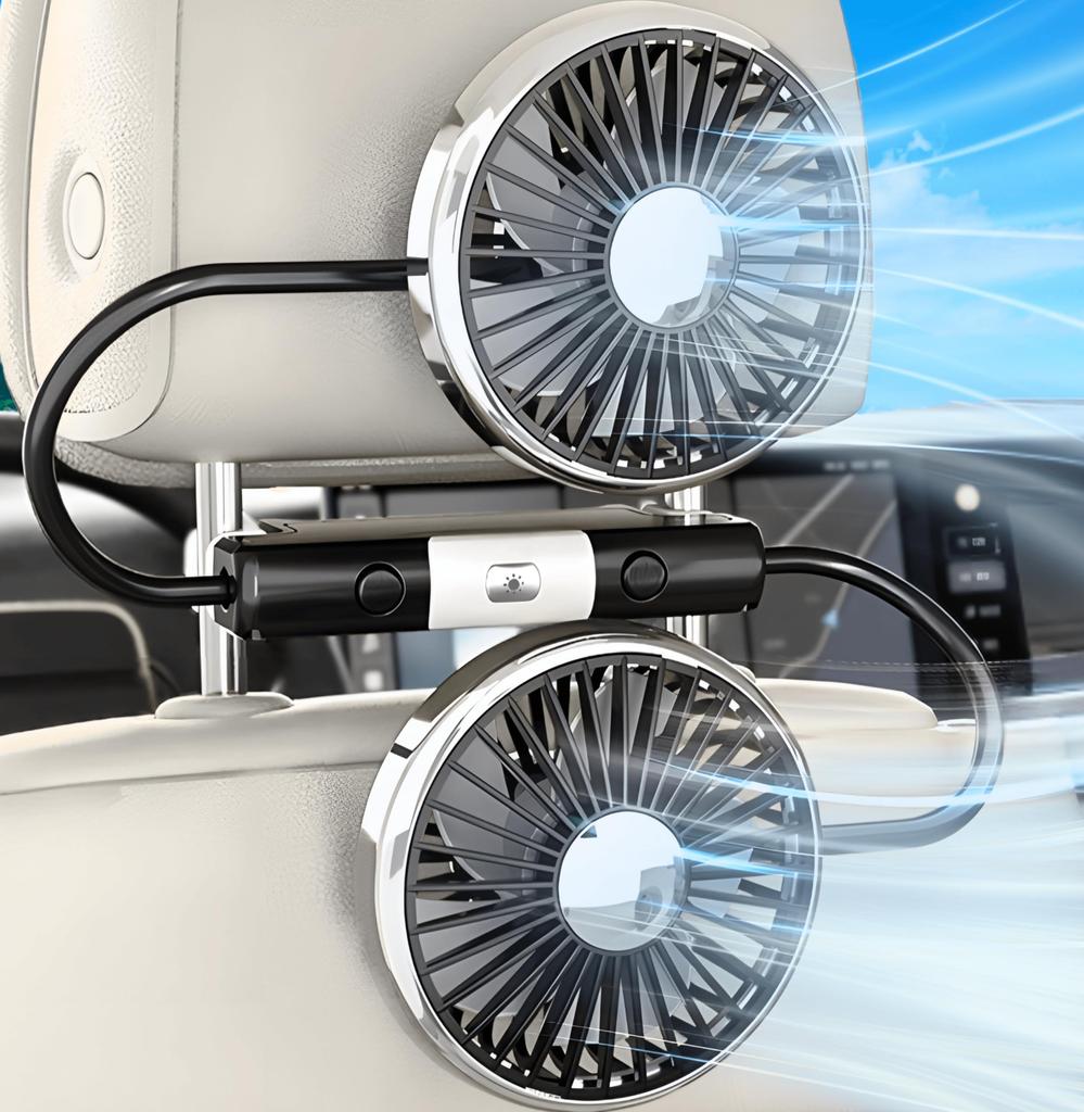 Подавляющий воздушный поток: Вентилятор для автомобиля, Вентилятор для автомобиля, 3 уровня регулировки воздушного потока, Задний