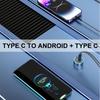 Кабель для зарядки нескольких устройств, нейлоновый оплетенный Type C для Android и порта Type C, кабель синхронизации данных, поддержка быстрой зарядки