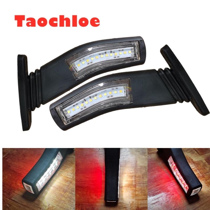 1 пара светодиодных боковых фонарей 10-30 В, габаритный фонарь, лампа E8 E-MARK, прицеп, грузовик, тягач, автобус, индикаторные лампы