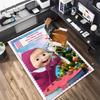 Russian animation Masha and the Bear Fairy Tale Cartoon Carpet Soft Home Living Room Bedroom Door Mat Outdoor Picnic Ground Mat rug T4