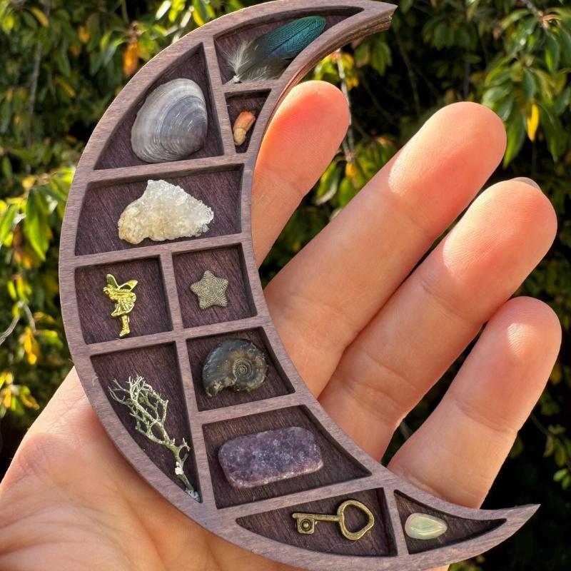 Многоцветная миниатюрная полка для мелочей, различные ячейки, луна, гриб, кукольный домик, полка, отделения