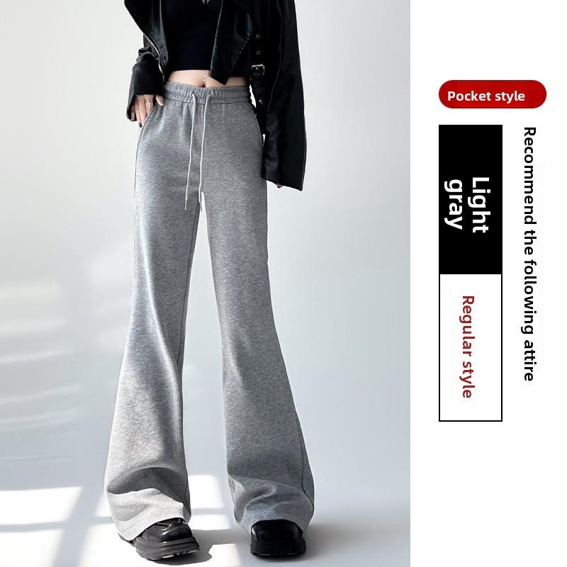 Casual Womens Wide Leg Pants With Cotton Blend For Fall Winter Streetwear