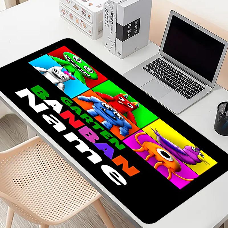 Custom Name Personalized Game Rainbow Friends Pattern Mousepad, Laptop PC Desk Mat, Decorative Desk Mat for Home Keyboard Pad Gift