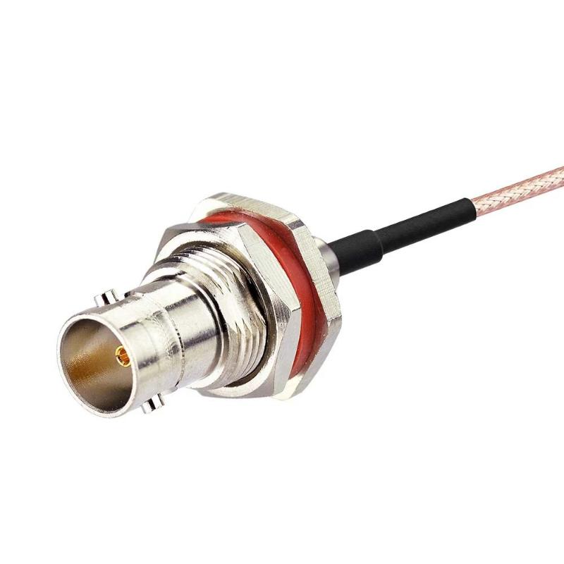 Коаксиальный разъем RP-SMA на BNC 1 шт. Штекер SMA Male/Female с гайкой, панельный разъем для антенны портативной радиостанции