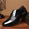 Spring New Leather Shoes Men's Business Dress Large Size Shoes Fashion Baita Wedding Shoes