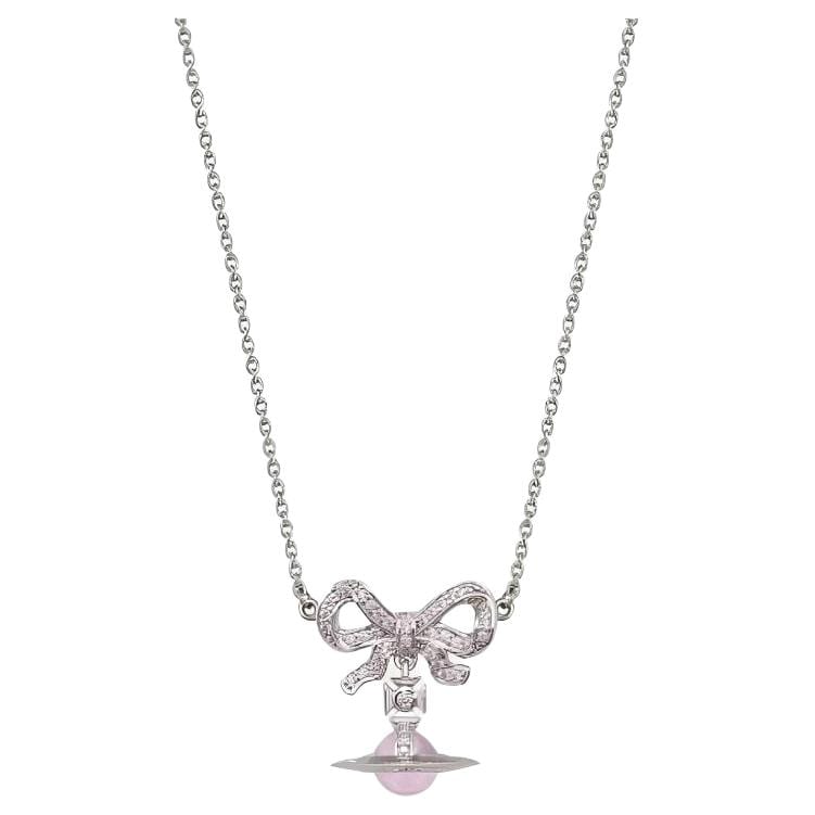 VIVIENNE WESTWOOD Серебряные ожерелья Унисекс Серебряный Розовый 6303002701P356