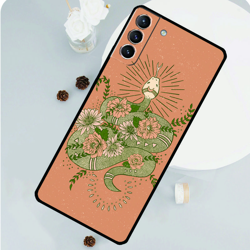 Чехол для телефона "Цветок змеи" для Samsung Galaxy S25 S26 Ultra S20 S21 S22 S23 S24 Plus S10 S25 FE Funda Cover