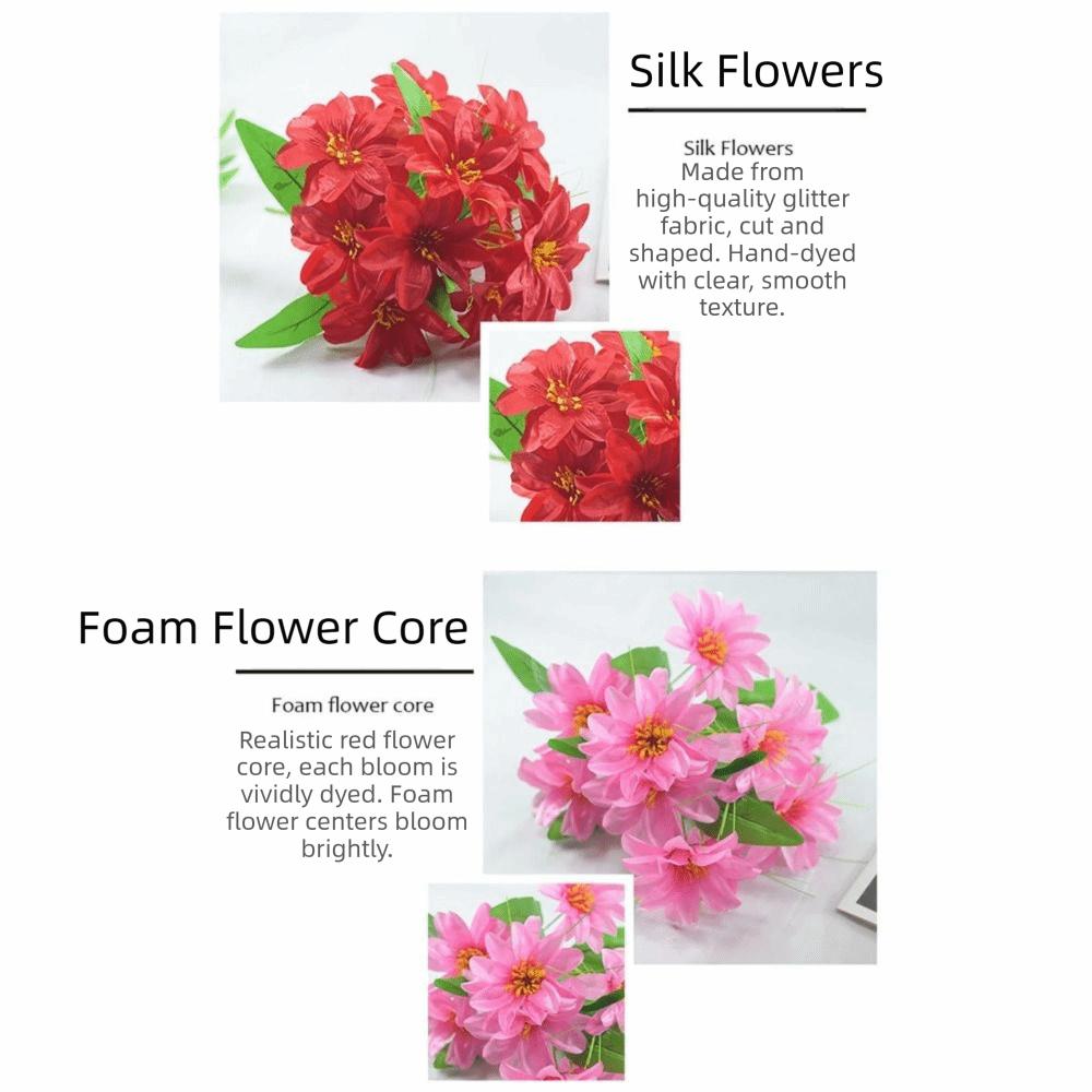 12 Heads Simulation Lotus Flower Multicolor Faux Flower Artificial Lily Flower Home Decoration