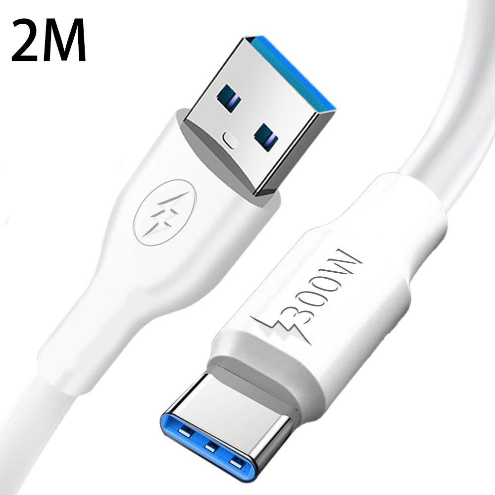 Прочный толстый кабель Type C 300 Вт, сверхбыстрая зарядка, зарядное устройство USB C для телефона, кабель передачи данных для Android, Samsung, Xiaomi, провод Type-C