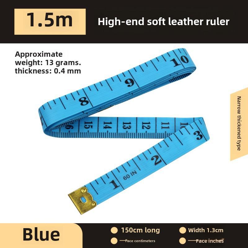 «Белая линейка с дюймами/футами и цветной мягкой швейной лентой — портновский измерительный инструмент»